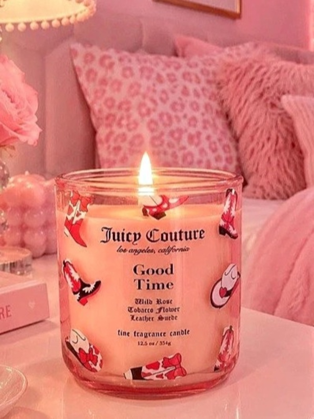Juicy Couture Good Time Fine Fragrance Candle Pink & Black